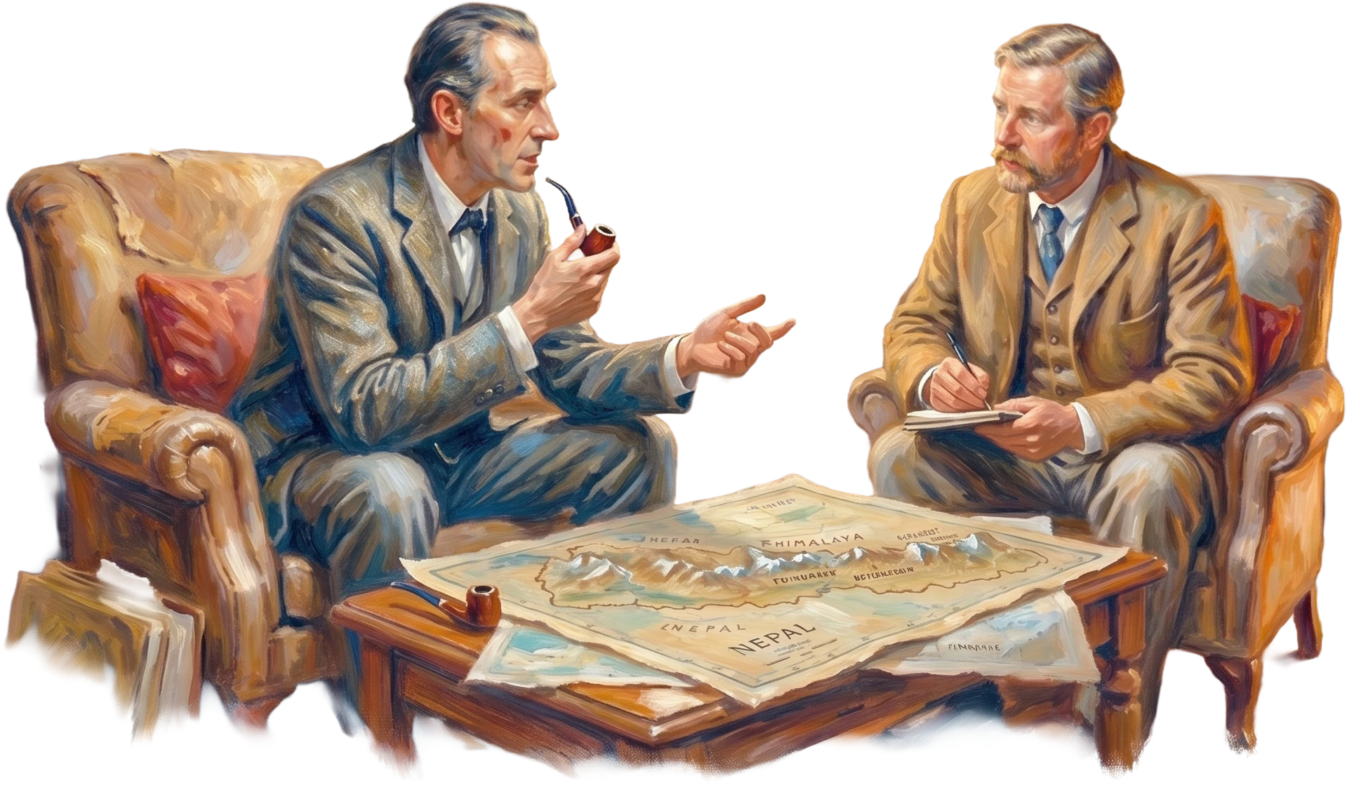 Sherlock Holmes and Dr Watson — illustration