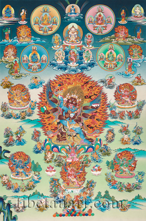 Bardo Mandala of Peaceful and Wrathful Deities