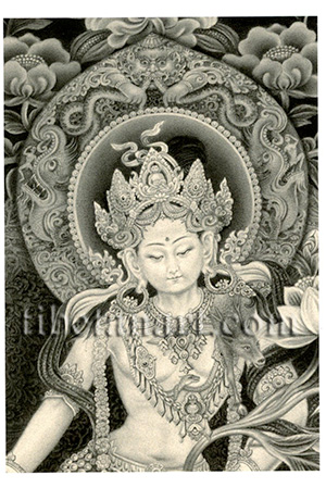 Face of Padmapani Avalokiteshvara