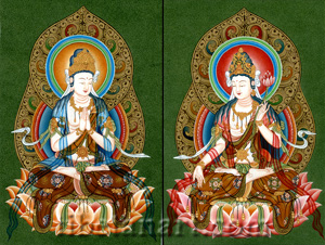 Kuan Yin and Avalokiteshvara Seated