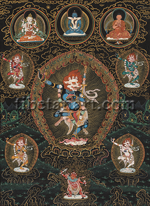 Simhamukha and her Retinue