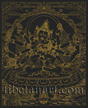 Guhyasamaja [Gold On Black]