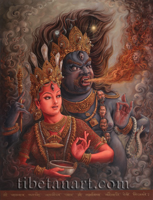 Heads of Bhairava and Kaumari