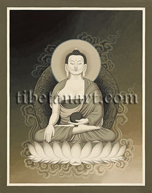 B/W Shakyamuni Buddha