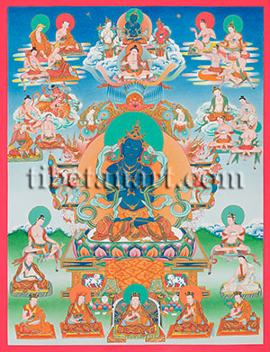 Vajradhara with Kagyu Lineage Gurus
