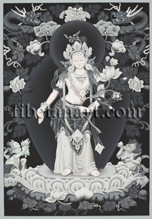 B/W Padmapani Avalokiteshvara